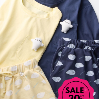 キュートなアザラシのぬいぐるみ付ルームウェアが30%オフ！