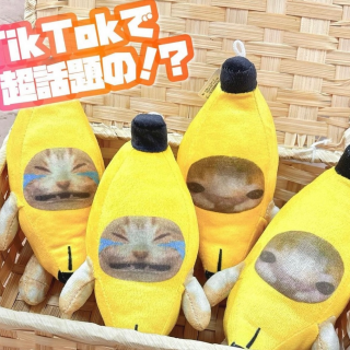 TikTokで超話題！ 猫バナナぬいぐるみ