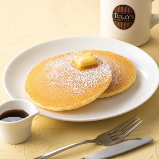 メープルとバターの米粉パンケーキ