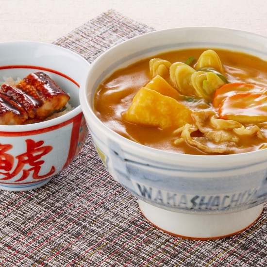 カレーうどんとミニうな丼