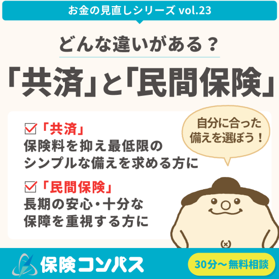 【共済と民間保険の違い】について