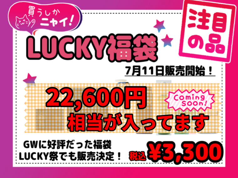 LUCKY福袋販売します♪