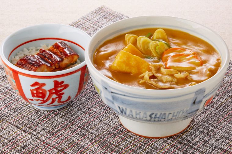 カレーうどんとミニうな丼