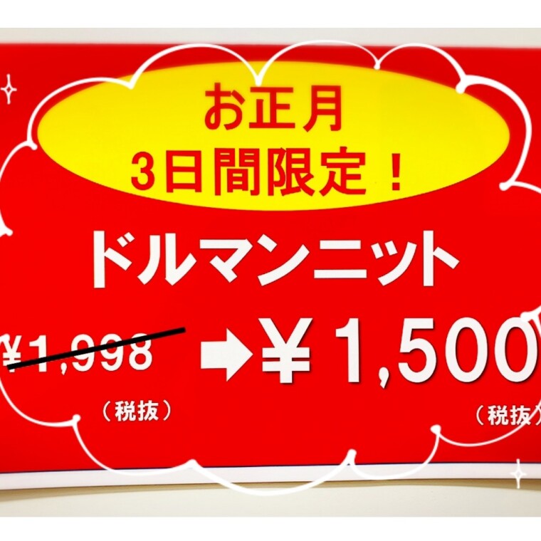 お正月３日間限定価格