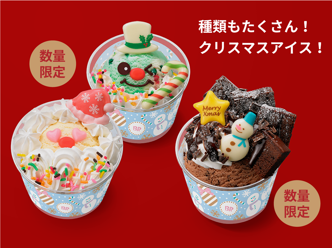 種類もたくさん！クリスマスアイス！